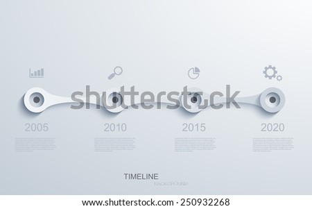 Vector modern timeline infographic. Business development. Eps10