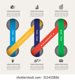 Vector Modern Timeline Infographic Template design.Step for presentation and workflow banner design. 