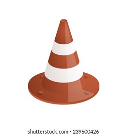 Vector modern traffic cones isolated on white background