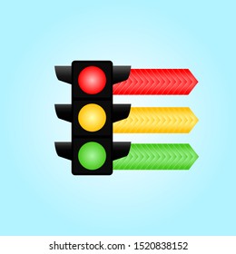 Vector Modern Traffic Light Infographic Background. Eps 10