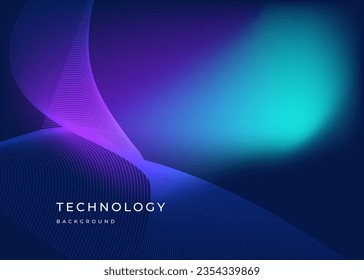 Vector modern transparent line technology blue purple gradient abstract background | technology blurry background