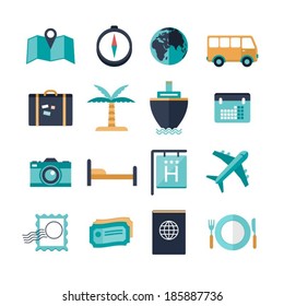 vector modern travel icons