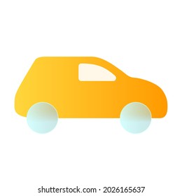 Vector modern trend icon in the style of glassmorphism with gradient, blur and transparency. car symbol and icon
