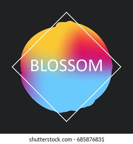 Vector modern trendy cover template with fluid colors. Good for branding design. Colorful bubble shapes with gradients. Eps 8.