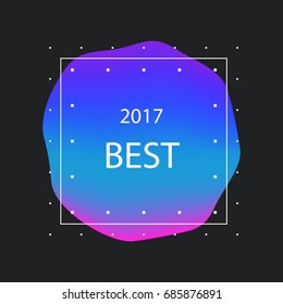 Vector modern trendy cover template with fluid colors. Good for branding design. Colorful bubble shapes with gradients. Eps 8.