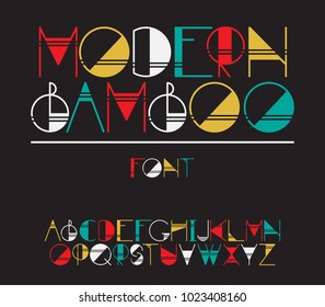Vector modern trendy font in minimalistic style. Type for poster, card, banner, label, t-shirt. 