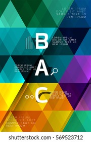 Vector modern triangle abstract background