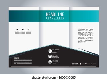 Vector modern tri-fold brochure design template
