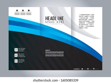 Vector modern tri-fold brochure design template
