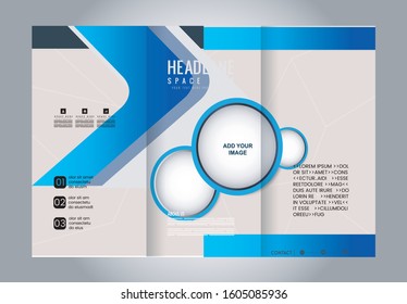 Vector modern tri-fold brochure design template
