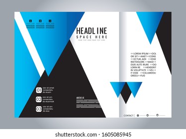 Vector modern tri-fold brochure design template
