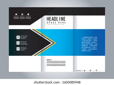 Vector modern tri-fold brochure design template
