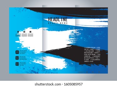 Vector modern tri-fold brochure design template
