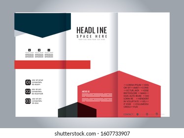 Vector modern tri-fold brochure design template
