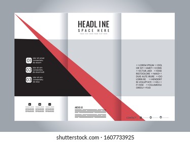 Vector modern tri-fold brochure design template
