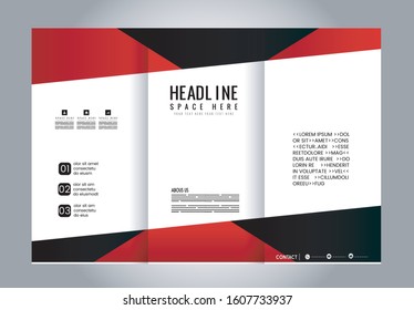 Vector modern tri-fold brochure design template
