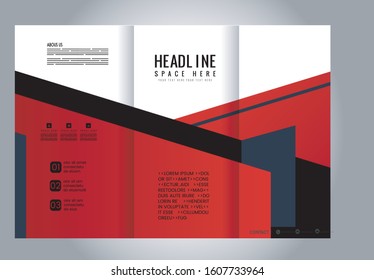 Vector modern tri-fold brochure design template
