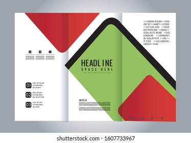 Vector modern tri-fold brochure design template
