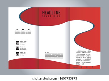 Vector modern tri-fold brochure design template
