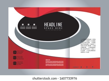 Vector modern tri-fold brochure design template
