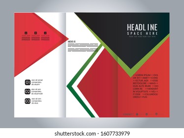 Vector modern tri-fold brochure design template
