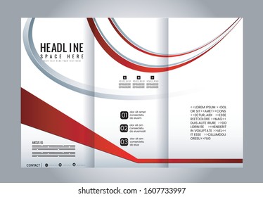 Vector modern tri-fold brochure design template
