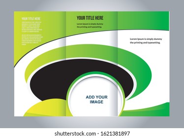 Vector modern tri-fold brochure design template 
