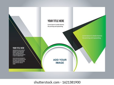Vector modern tri-fold brochure design template 