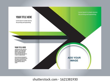 Vector modern tri-fold brochure design template 