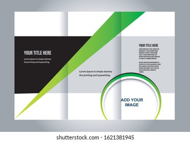 Vector modern tri-fold brochure design template 