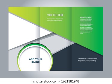 Vector modern tri-fold brochure design template 