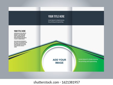 Vector modern tri-fold brochure design template 