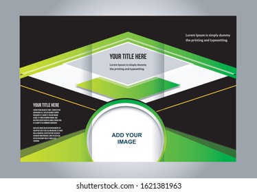 Vector modern tri-fold brochure design template 