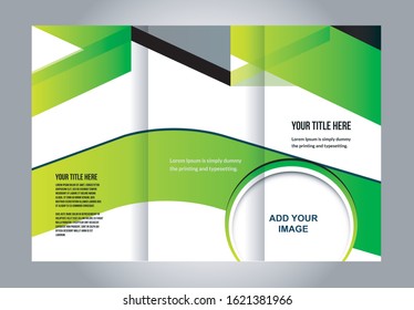 Vector modern tri-fold brochure design template 