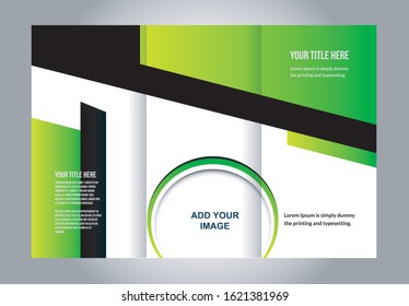 Vector modern tri-fold brochure design template 