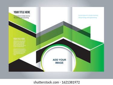 Vector modern tri-fold brochure design template 