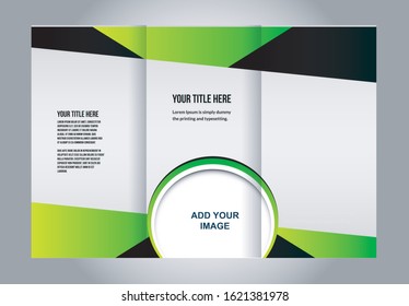 Vector modern tri-fold brochure design template 