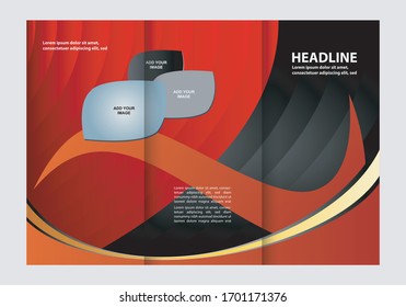 Vector modern tri-fold brochure design template
