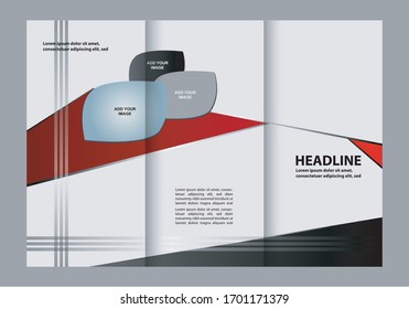 Vector modern tri-fold brochure design template
