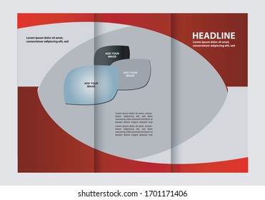 Vector modern tri-fold brochure design template
