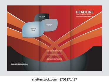 Plantilla de diseño de folletos tríplicos modernos para vectores
