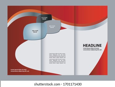 Vector modern tri-fold brochure design template
