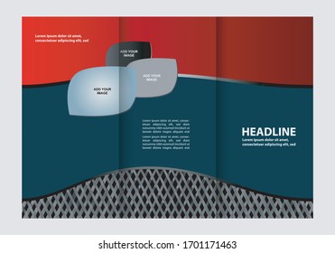 Vector modern tri-fold brochure design template
