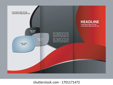 Vector modern tri-fold brochure design template
