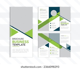 Vector modern trifold brochure design template