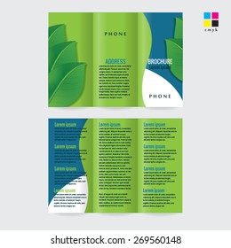 Vector modern tri-fold brochure design template