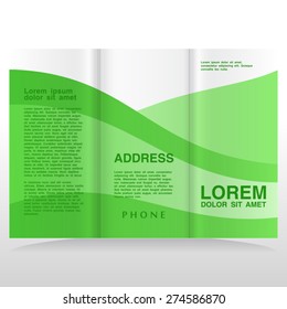 Vector modern tri-fold brochure design template