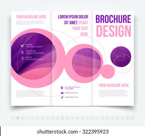 Vector modern tri-fold brochure design template