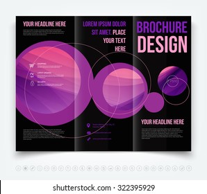 Vector modern tri-fold brochure design template