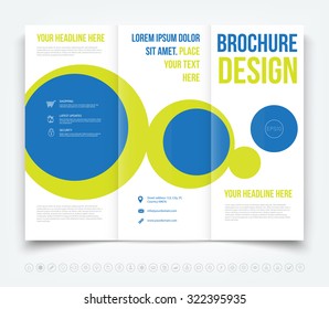 Vector modern tri-fold brochure design template